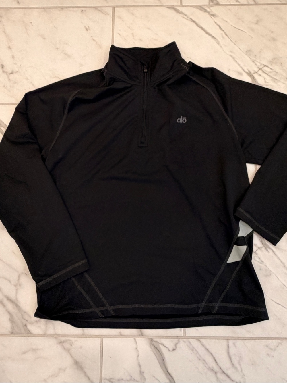 ALO Yoga Black Men's Quarter-Zip Performance Jacket